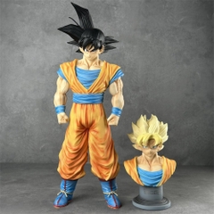 Mô Hình Dragon Ball Songoku dáng đứng + Bán Thân - Cao 48cm - Nặng 2000gram - Hộp Bìa carton - Figure anime Dragon ball N1-K37-T4-S8