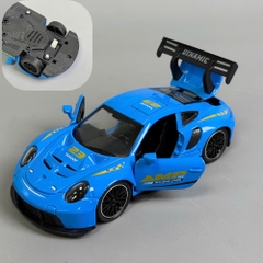 Mô Hình Xe Poscher xanh biển , tỉ lệ 1:32 Hợp kim có thể mở cửa - bánh sau chạy cót - Có Âm Thanh - Dài 15.5cm - rộng 6.5cm - cao 4.5cm - nặng : 500gram - FULL BOX : box màu SKU : oto492c - ( VAT 003-97 )- K66-T4-S3