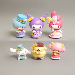 Mô hình kuromi bộ 6 kuromi blind box - cao 5 - 7cm - Nặng 500gram - Bọc Túi - Hộp Màu N3-K44-T3-S1