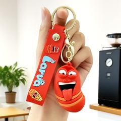 Móc Khóa Larva Sâu Đỏ . Dây móc dài : 10cm - Mô Hình Cao : 5cm - Nặng 50gram