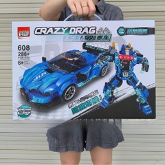 Đồ Chơi Lắp Ghép Lego Autobot Màu Xanh Biển , 2 in 1 - 286 hạt - Full Box - Sku : LG-43-02