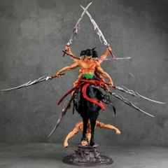 Mô Hình OnePiece Zoro 3 đầu 6 tay dáng đứng có base - Phụ kiện : bán thân thay thế - Cao 50cm Nặng 760gram - Figure OnePiece - Full Box - N1-K37-T4-S2
