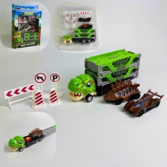 Mô Hình Xe Khủng Long T rex đường ray - bánh sau chạy cót - Dài 18cm - rộng 5cm - cao 8cm - nặng : 1kg5 - FULL BOX : box màu SKU : oto515a