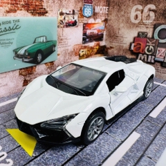 Mô Hình Oto lambogini sian Trắng . tỉ lệ 1:36 - Chạy Cót - Có Kèm Đế - Dài 12cm - rộng 5cm - cao 4cm - nặng : 400gram - FULL BOX . SKU : oto523c - K114A77 - K53-T2-S6
