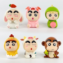 Mô Hình bộ 6 Shin bản B bộ 2 con giáp - Cao 6.5cm - nặng 300gram - Figure Cậu Bé Bút Chì - bọc túi OPP - Hộp Màu - Hm30 n3-k41-t2-s1