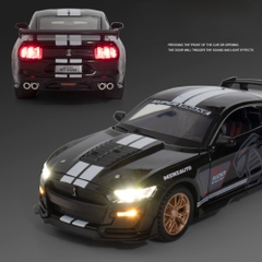 Mô Hình Xe Ford Mustang Shelby GT500 Màu Đen , tỉ lệ 1:24 Hợp kim có đèn - bánh sau chạy cót - Dài 21cm - rộng 9.5cm - cao 7cm - FULL BOX : box màu SKU : oto557a ( VAT : 003-01-200 ) - K71-T5-S5