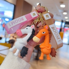 móc khóa ngựa cute 4 màu - dây dài 9.5cm mô hình cao 8.5cm - nặng : 50gram - no box - SKU: moc293 - (Vat: 88223-7)