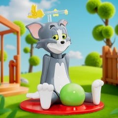 Đồ Chơi Trẻ Em Tom bị choáng chạy cót - Cao 11cm - Ngang 9cm - Nặng 200gram - Hộp Màu - ht30a K75-T5-S10