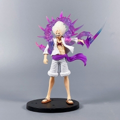 Mô hình Luffy Gear 5 áo trắng vòng tím dáng đứng chiến đấu - Cao 20cm - nặng 106gram - Figure One Piece - C - 6