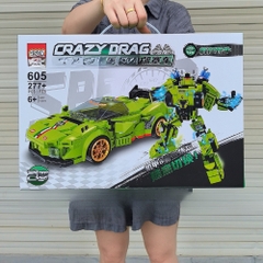 Đồ Chơi Lắp Ghép Lego Autobot Màu xanh , 2 in 1  - 277 hạt - Full Box - Sku : LG-43-04