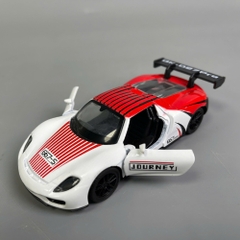 Mô Hình Xe Ferrari đua trắng đỏ tỉ lệ 1:36 Hợp kim có thể mở cửa - bánh sau chạy cót - Dài 11cm - rộng 5cm - cao 4cm - nặng : 300gram - FULL BOX : box màu SKU : oto502a - K64-T1-S4