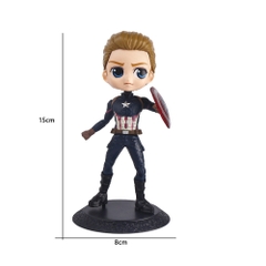 Mô Hình Captain America Dáng Đứng Cầm Khiên – Cao 15cm – Nặng 200gram – Figure Marvel – No Box - K17-T2-S6