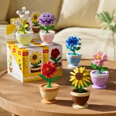 Combo 2 Bộ Lắp Ghép Chậu Hoa Dâm Bụt - 95 hạt - Full Box - Sku : LG-K339  - (VAT 001-C2-11) - K97-T2-S5