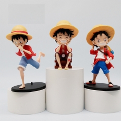 Mô Hình OnePiece Bộ 3 Luffy Cao ~ 13cm nặng 300g - One Piece - Bọc Túi Opp -  Box màu  - N1-K41-T2-S3