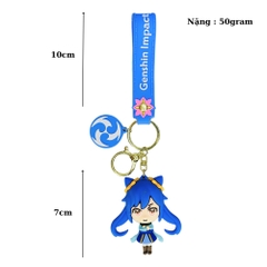 Móc genshin impact keqing - Dây móc dài : 10cm - Mô Hình Cao : 7cm - Nặng : 50gram - No Box : bọc túi OPP n3-k15-t6-s2