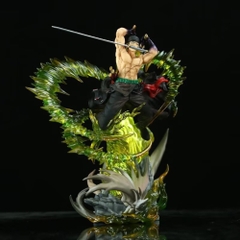 Mô Hình OnePiece Zoro trạng thái chiến đấu Cao : 29cm - có led siêu ngầu - Figure OnePiece - Hộp Màu - K27-T4-S2-3