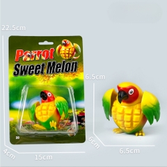Mô Hình Parrot Sweet Melon  - Cao : 6.5cm - Nặng 140gram- Vỉ Nhựa - K22-T3-S7