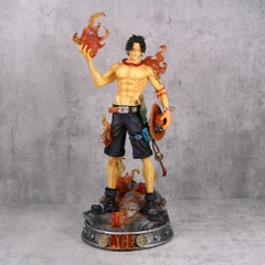 Mô Hình OnePiece ACE hỏa quyền dáng đứng 2 đầu thay thế có base - Cao 36cm - nặng 1500gram , Figure OnePiece - có hộp màu - N1-K45-T5-S3