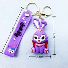 móc khóa thỏ tím - Dây móc dài : 11cm - Mô Hình Cao : 7cm - Nặng : 50gram - No Box : bọc túi OPP N3-K18-T4-S3