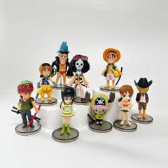 Mô Hình OnePiece bộ 9 nhân vật team luffy - cao 5-7cm - nặng 223gram - Figure One Piece - Bọc Túi Opp - No Box n3-st2
