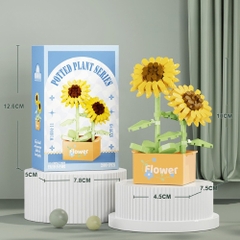 Combo 2 bộ Lắp Ghép Lego hoa hướng dương - 200 hạt - Full Box - Sku : LG-W1604-11 - ( VAT 001-C2-11 ) - K126-T2-S11