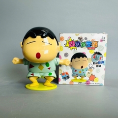 mô hình shin bút chì áo xanh nhạt lắc mông - cao : 10cm - figure shin - hộp màu -K75-T4-S10