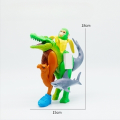 Mô Hình tung tung sahur khỉ chuối cưỡi cá sấu - Cao : 18cm Nặng 200gr - Hộp màu - K29-T2-S6