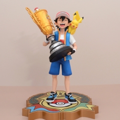 Hàng Cao Cấp -  Mô Hình Pokemon Satoshi cầm cúp bản cao cấp - Cao : 28cm - Nặng : 800gram - Figure pokemon - Full Box - N3-T5