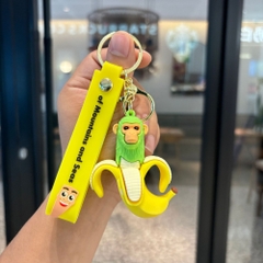 Móc Khóa Chimpanzini Bananini - Dây móc dài : 9cm - Mô Hình Cao : 7.6cm - Nặng : 50gram - No Box : bọc túi OPP K76-T4-S8