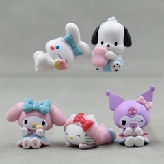Mô hình kuromi bộ 5 kuromi - cao 4cm - Nặng 300gram - Bọc Túi - No Box - N3-K59-T1-S1