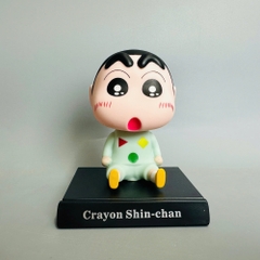 Mô Hình Shin áo xanh lắc đầu - cao 13cm - ngang 9cm - dọc 7cm - nặng 200gram + Hộp Màu N3-T2