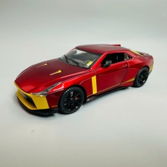 Mô Hình xe nissan đỏ họa tiết vàng tỉ lệ 1:24 Hợp kim có thể mở cửa - bánh sau chạy cót - Dài 20.5cm - rộng 9cm - cao 5.5cm - nặng : 800gram - FULL BOX : box màu SKU : oto314 - N3-K8-T3-S3