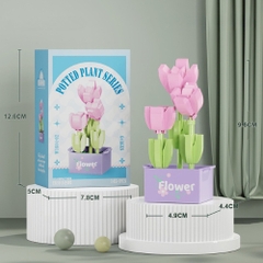 Combo 2 bộ Lắp Ghép Lego hoa tulip - 145 hạt - Full Box - Sku : LG-W1604-02 - ( VAT 001-C2-11 ) - K126-T2-S2