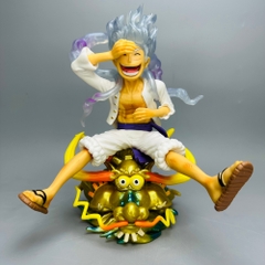 Mô Hình OnePiece Luffy gear 5 áo trắng ngồi cười cưỡi đầu rồng siêu đẹp Cao 20cm - Nặng 500gram , Figure OnePiece - có vỏ hộp màu