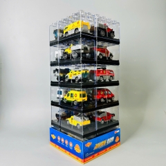 Xe 1:64 siêu đẹp có bán ngẫu nhiên và theo lốc 24 xe - Xe Hợp Kim Ô Tô Hỗ Trợ -  Cao 33cm Ngang 14cm - Hộp Nhựa Trong K51-T3-S4