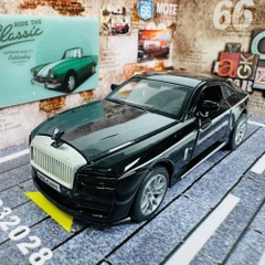 Mô Hình Xe roll royce đen tỉ lệ 1:36 Hợp kim có thể mở cửa - bánh sau chạy cót - Dài 12.5cm - rộng 5.5cm - cao 4cm - nặng : 300gram - FULL BOX : box màu SKU : oto529c - K52-T3-S3