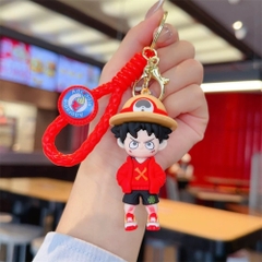 móc khóa luffy đút tay túi áo khoác đỏ - dây dài 9.5cm mô hình cao 8.5cm - nặng : 50gram - no box