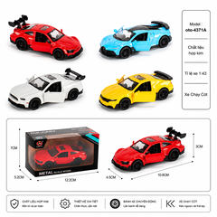 Mô Hình xe Oto đua hợp kim , tỉ lệ 1:43 - Dài 10.8cm - rộng 4.5cm - cao 2.6cm - SKU : oto-4371A - Vat ( 003-01-20 )