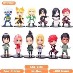 Mô hình đồ chơi - combo12 nhân vật Naruto Sakura Gaara Shikamaru Itachi Kakashi Lee Orochimaru Tsunade... -  Naruto - No Box - N3-K46-T1-S3