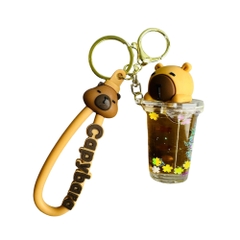 Móc khóa capy bara hình cốc- Dây móc dài : 9cm - Mô Hình Cao : 6cm - Nặng : 50gram - No Box - SKU: moc124 - (Vat: 88223-7) K62-T4- S1