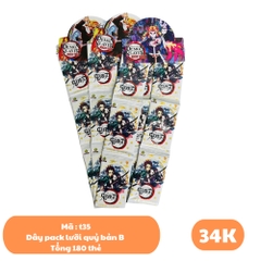Dây pack lưỡi quỷ bản B - 1 túi có 3 dây - 1 dây có 12 pack - 1 pack có 5 thẻ