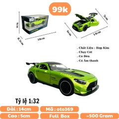 Mô Hình xe mẹc xanh lá Amg tỉ lệ 1:32 Hợp kim có thể mở cửa - bánh sau chạy cót - Dài 14cm - rộng 6cm - cao 5cm - nặng : 500gram - FULL BOX : box màu SKU : oto369 n3-k2-t2-s3