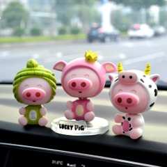 Mô Hình Lắc Đầu Lợn 12 con giáp siêu dễ thương - loong . rồng - Đế dính nam châm - Cao 10.5cm Nặng 200gram - Full Box - N3-K25-T1-S1