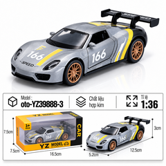 Mô Hình xe oto Porsche 918 Weissach hợp kim , tỉ lệ 1:36 - Dài 12.5cm - rộng 5.2cm - cao 3cm - SKU : oto-YZ39888-3 - ( Vat : 103-01-35 )