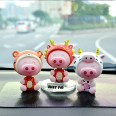 Mô Hình Lắc Đầu Lợn 12 con giáp siêu dễ thương - monkey . khỉ - Đế dính nam châm - Cao 10.5cm Nặng 200gram - Full Box