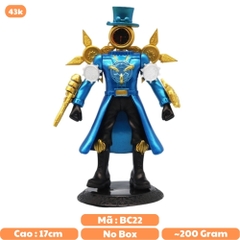 Mô Hình Toilet Man Xanh Mặt Đồng Hồ nhân vật trong Skibidi Toilet - Cao 17cm - nặng 200Gram - Bọc túi OPP - No Box - K22-T2-S6