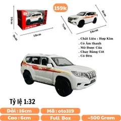 Mô Hình xe fotuner trắng - tỉ lệ 1:32 Hợp kim có thể mở cửa - bánh sau chạy cót - Dài 16cm - rộng 7cm - cao 6cm - nặng : 500gram - FULL BOX : box màu - SKU : oto319 - N3-K12-T1-S2