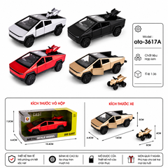 Mô Hình xe bán tải tesla hợp kim , tỉ lệ 1:36 - Dài 12cm - rộng 4.4cm - cao 5cm - SKU : oto-3617A - ( Vat : 103-01-35 )