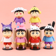 Mô Hình bộ 6 Shin bút chì cosplay - Cao 8-10cm - nặng 300gram - Figure Cậu Bé Bút Chì - bọc túi OPP - hộp màu  - HM131 N3-K35-T3-S1