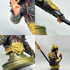 Mô Hình bán thân tôn ngộ không vàng đồng - Cao 17.5cm - nặng 400gram - Phụ kiện : đế + gậy -  Figure Wukong -  Bọc túi OPP - No Box N1-ST10